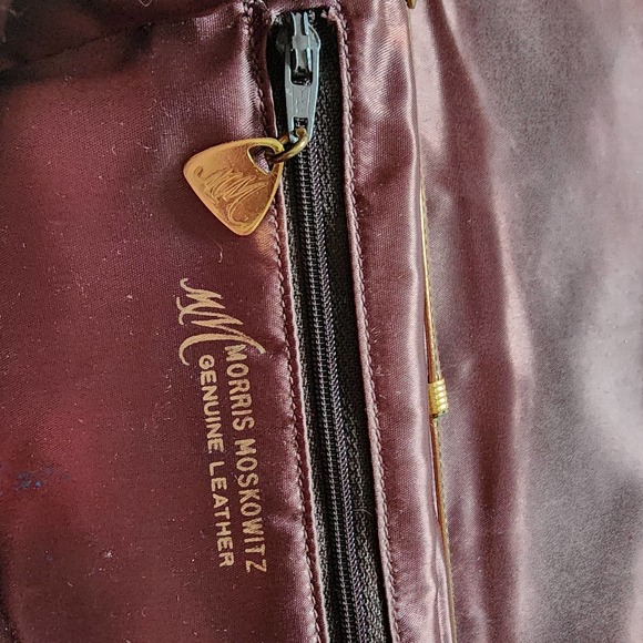 Vtg Morris Moskowitz Metallic Gold Leather Clutch Purse 70s disco - Picture 3 of 9